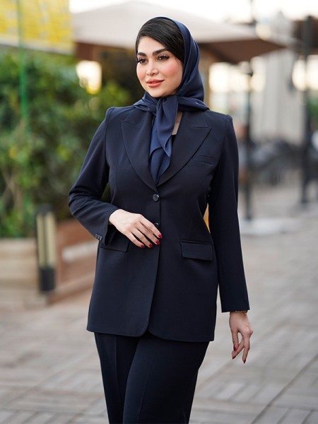 Office Blazer Mantle with Lined Fiona Baggy Pants Code 367