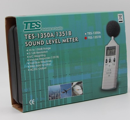 صوت‌سنج TES-1351B | دسیبل متر دیجیتال حرفه‌ای اندازه‌گیری صدا و نویز محیطی