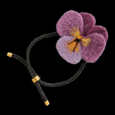 Horflat Brand Felt Bracelet with Violet Design
