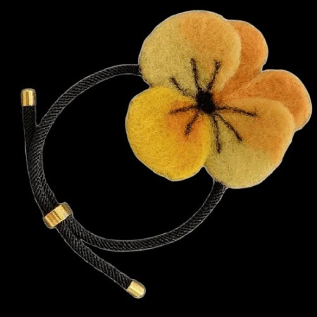 Horflat Brand Felt Bracelet with Violet Design