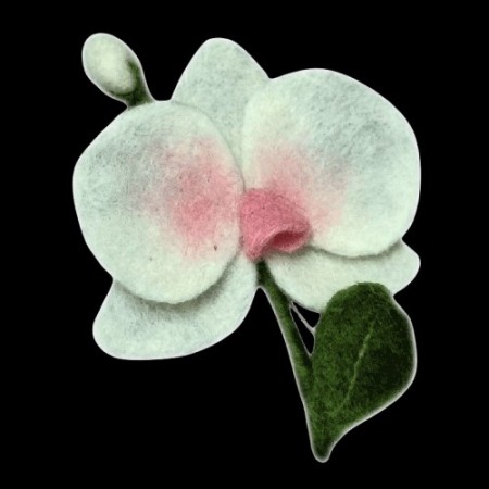 Orchid Felt Brooch Design 3 by Horflat