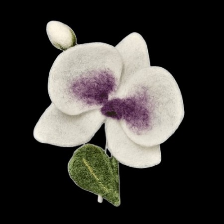Orchid Felt Brooch Design 3 by Horflat