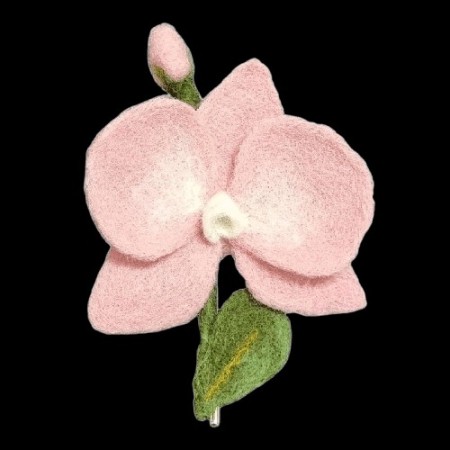 Orchid Felt Brooch Design 3 by Horflat