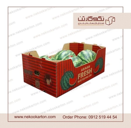 کارتن هندوانه ، باکس پالت هندوانه  لیبل هندوانه