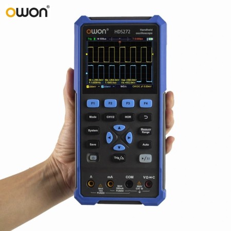 اسیلوسکوپ پرتابل HDS-2102S | اسیلوسکوپ دیجیتال 100MHz سه‌کاره با مولتی‌متر و فانکشن ژنراتور