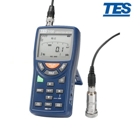 لرزش‌سنج دیجیتال TES-3100 | ویبرومتر حرفه‌ای اندازه‌گیری ارتعاش ماشین‌آلات