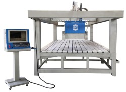 Stone slab disk cutting machine