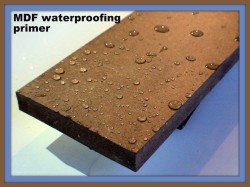 Waterproof primer for wood and MDF.