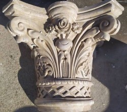 سرستون گرد جنس سنگ مهندسی