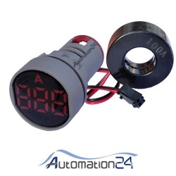 22 red ammeter round diameter LED signal