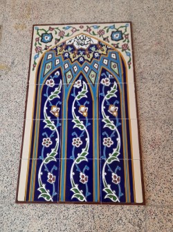 ساخت کاشی سنتی و هفت رنگی (مسجدی) برای گنبد گلدسته گره
