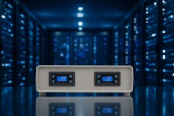 The thermometer and humidity meter of the server room