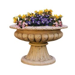 گلدان شهری پایه دار فایبرگلاس سایز بزرگ