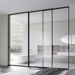 درب شیشه ای ریلی کشویی اکسیدال