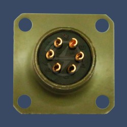 کانکتور قفل شو 6 پین تابلویی فلنچ دارسایز10 مدلMS3112E 10-6P