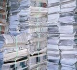 The sale of newspaper waste