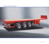 Flat bed trailer three axis