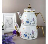 Turkish glazed kettle and teapot