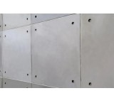 Exposed concrete wall and floor covering panel