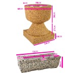 Pertikan three-piece stone vases