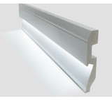 White 10 cm Light Cornice (Hidden Light) Made of Polystyrene (PVC)