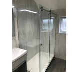 پارتیشن شیشه ای اداری و هندریل درب اتومات ترنج گلس