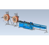 Two-line copper tube rotary straightening and cutting machine