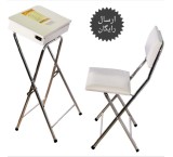 Boxed folding prayer table and chair