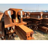 railroad track. Train rail, crane rail