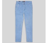 Straight jeans with cross pockets, length 110, plain ice 111011-5