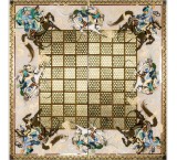 تخته نرد خاتم شطرنج دالبری رخ طلایی